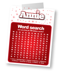 Annie Word Search