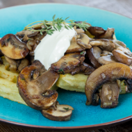 Mushrooms on Waffle